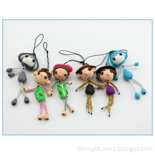 Lovely cartoon design plastic 3D key chain cheaper giveaway gifts